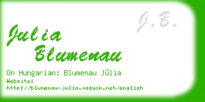 julia blumenau business card